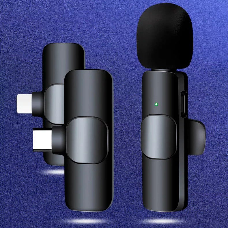 Microfone Wireless de Lapela Para Celular Iphone e Android Mega Mulher store 