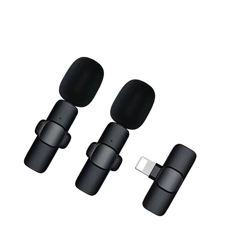 Microfone Wireless de Lapela Para Celular Iphone e Android Mega Mulher store IOS 